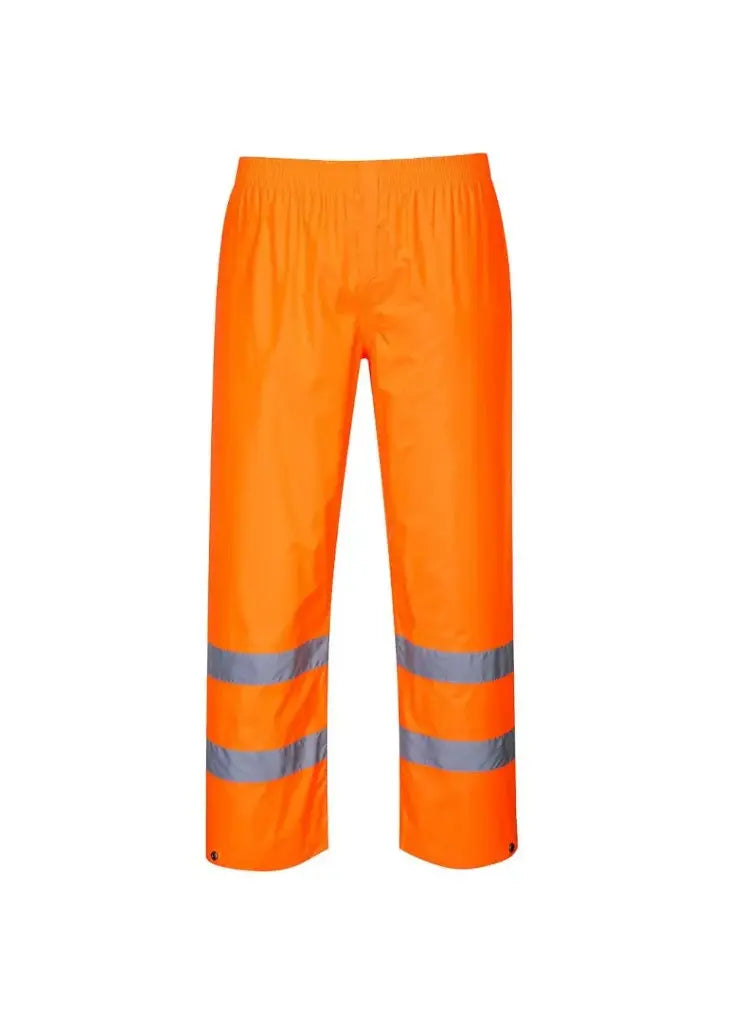 Portwest FW5151 orange hi-vis work rain trousers