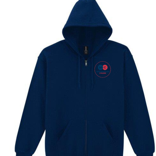 Middlesbrough College NURSING & MIDWIFERY NAVY zipped hoodie - Unisex Fit