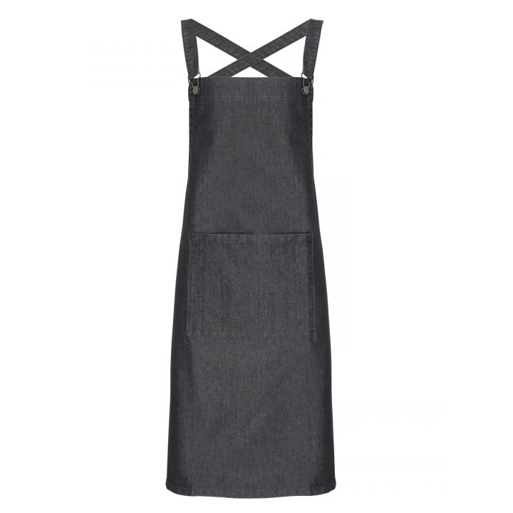 Cross Back Barista Bib Apron with Pocket (PR129)