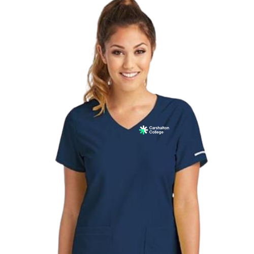 Carshalton College Navy scrub tunic