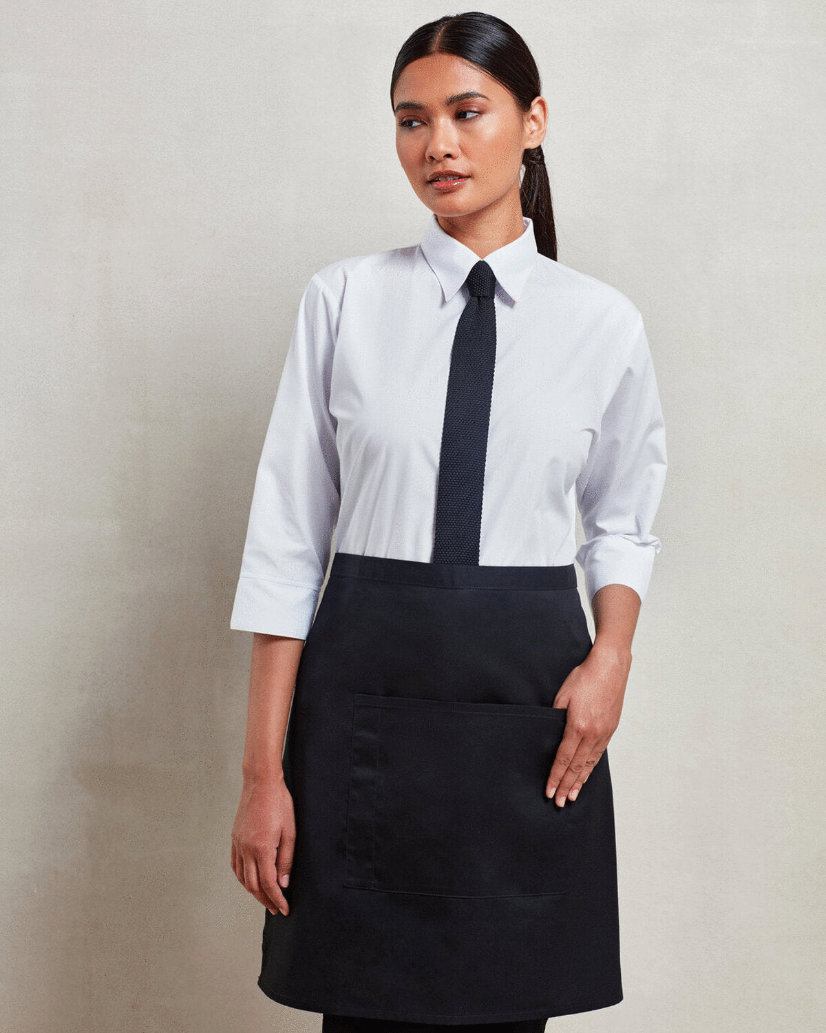 Colours Collection Hospitality mid length apron with pocket (PR141)