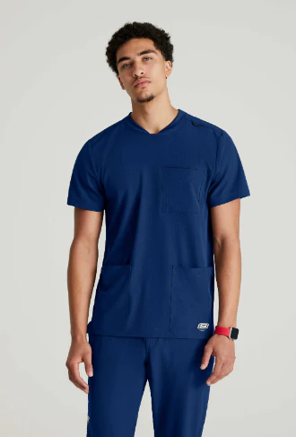 Salon Collective Male (Unisex) Hair and Beauty scrub top Navy