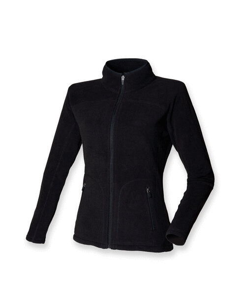 Ladies Black Microfleece Jacket (ST28)