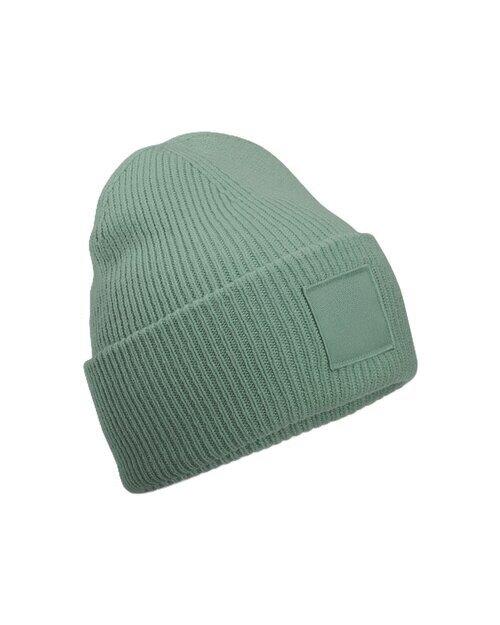 Beanie with Square Patch (B336R)