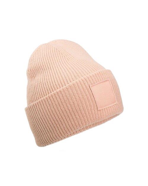 Beanie with Square Patch (B336R)