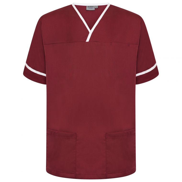 Contrast Trim Unisex Healthcare Scrub Tunic