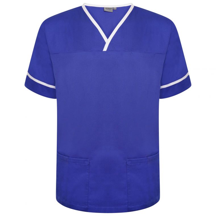 Contrast Trim Unisex Healthcare Scrub Tunic