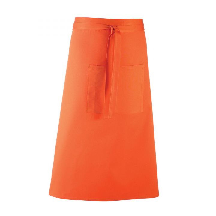 Colours Collection Long Length Apron with Pocket (PR158)
