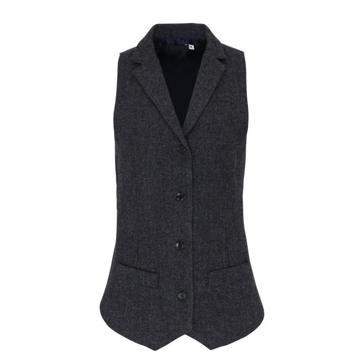 Premier Ladies Herringbone Waistcoat PR626