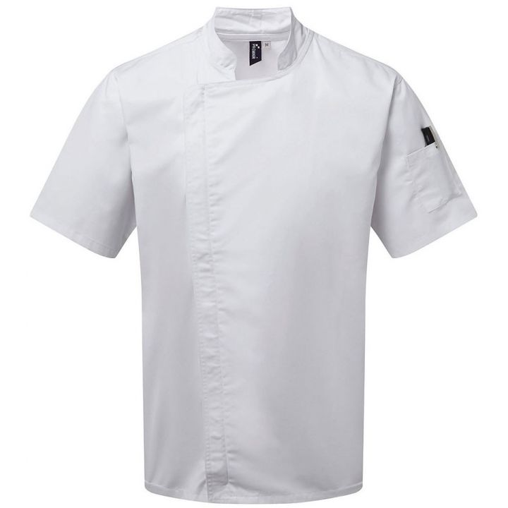 Premier Chef Zip-Close Short Sleeve Jacket (PR906M)